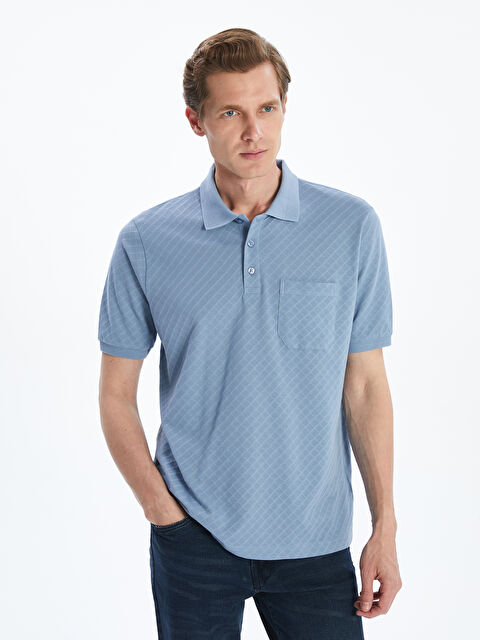 LCWAIKIKI Classic Polo Yaka Merserize Görünümlü Erkek Tişört - S5FB62Z8-MHY