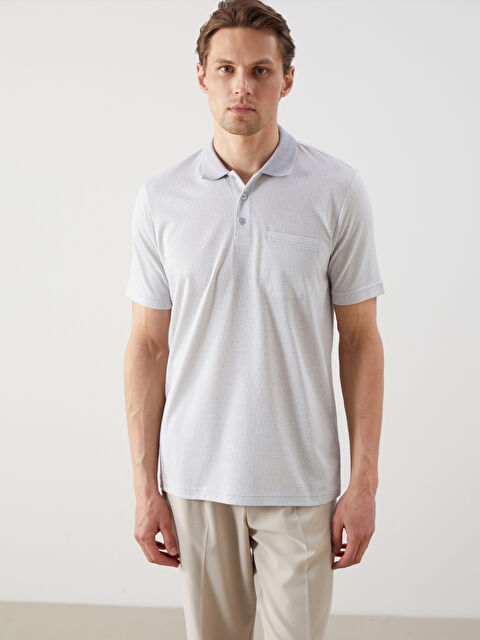 LCWAIKIKI Classic Polo Yaka Merserize Görünümlü Erkek Tişört - S5FB69Z8-MKJ