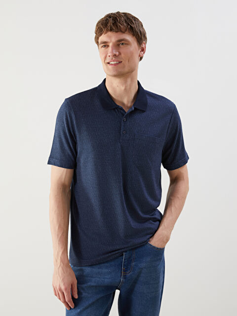 LCWAIKIKI Classic Polo Yaka Merserize Görünümlü Erkek Tişört - S5FB69Z8-MLB
