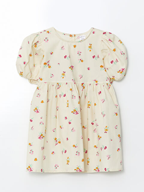 LCW ECO Bisiklet Yaka Baskılı Kız Çocuk Elbise - S5FC07Z1-LRA