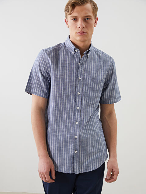 LCWAIKIKI Classic Regular Fit Çizgili Erkek Gömlek - S5FC32Z8-LGS