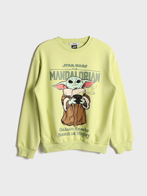 XSIDE Sweat-shirt Épais Imprimé The Mandalorian Coupe Ample pour Femmes à Col Rond - S5FC41Z8-FRF