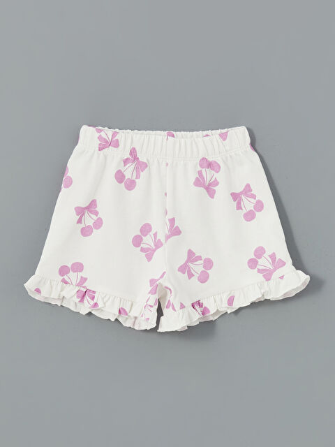 LCW Kids Baskılı Kız Çocuk Şort