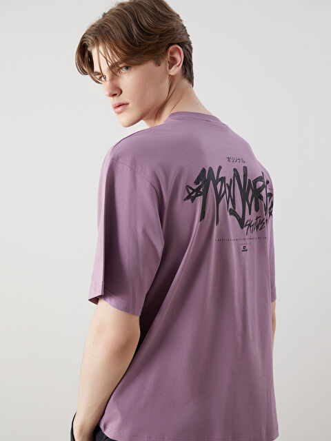 XSIDE Bisiklet Yaka Baskılı Erkek Tişört - S5FD79Z8-Z4D