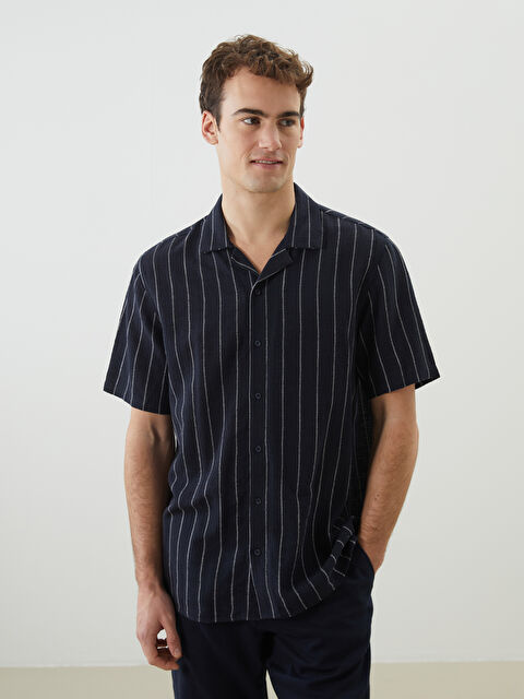 SOUTHBLUE Regular Fit Kısa Kollu Çizgili Erkek Gömlek - S5FD82Z8-LFC