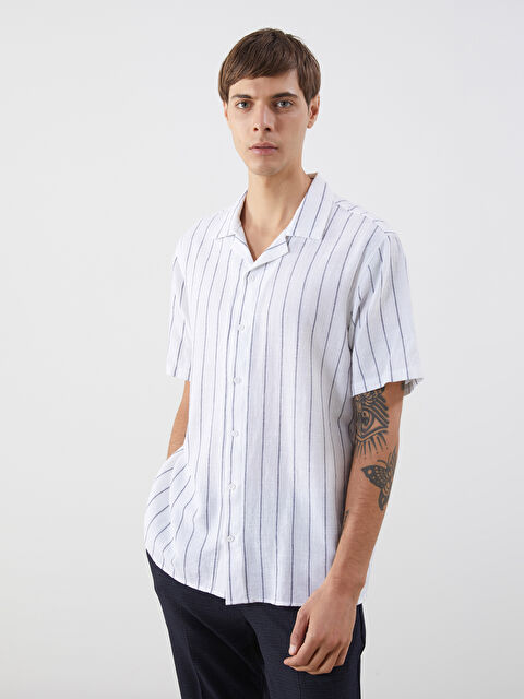 SOUTHBLUE Regular Fit Kısa Kollu Çizgili Erkek Gömlek - S5FD82Z8-LGS