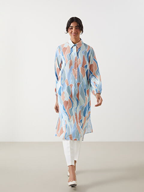 LCW Modest Desenli Kadın Gömlek Tunik - S5FE23Z8-F9C