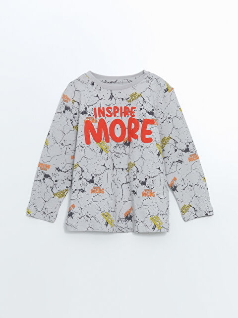 LCW Kids Baskılı Penye Erkek Çocuk Pijama Üst