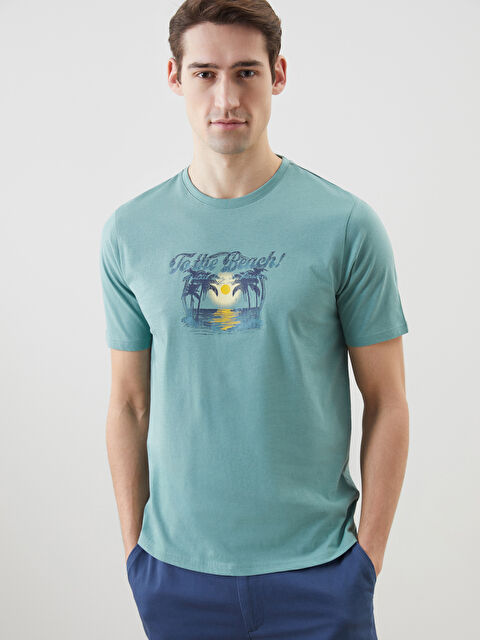 LCWAIKIKI Classic Majica sa okruglim izrezom, štampana, džersi, za muškarce