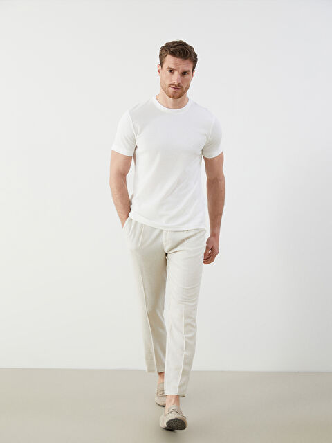 LCWAIKIKI Classic Standart Kalıp Keten Karışımlı Erkek Chino Pantolon - S5FG91Z8-CZB