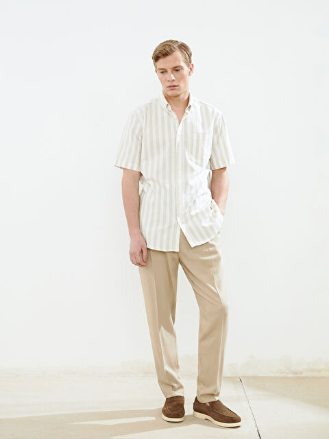 LCWAIKIKI Classic Standart Kalıp Keten Karışımlı Erkek Chino Pantolon - S5FG91Z8-FWZ