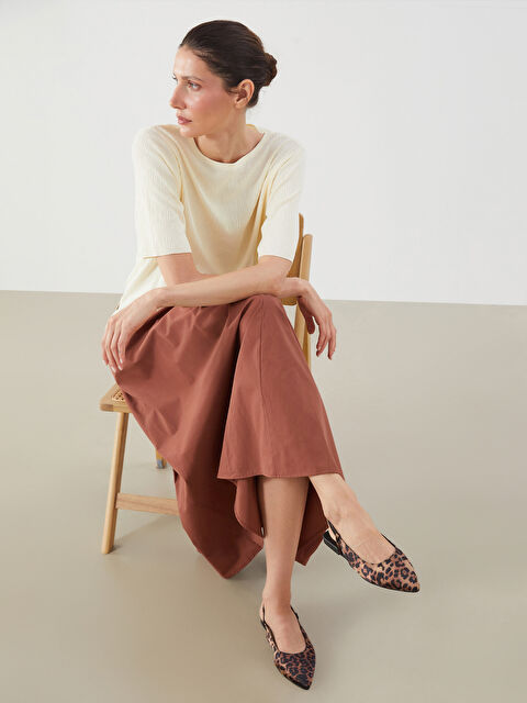 LCW STEPS Leopar Desenli Kadın Babet - S5FH13Z8-F9C