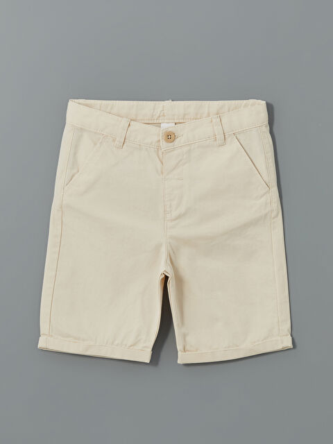 LCW Kids Beli Lastikli Erkek Çocuk Gabardin Şort - S5FH19Z1-FUP
