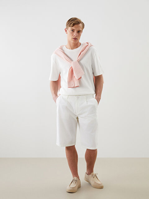 LCWAIKIKI Classic Rahat Kalıp Gabardin Erkek Bermuda Şort - S5FH41Z8-Q6K