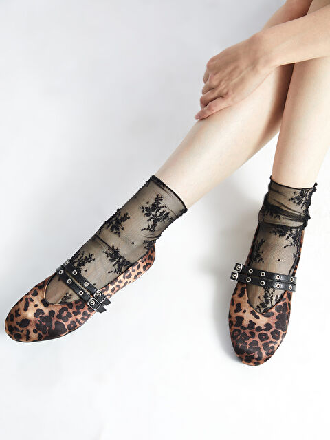 LCW STEPS Leopar Desenli Kadın Babet - S5FH55Z8-F9C