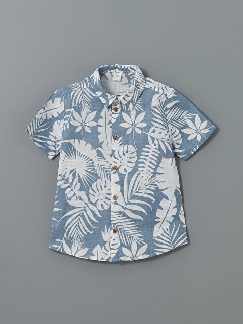 LCW Kids Kısa Kollu Baskılı Erkek Çocuk Gömlek - S5FH57Z1-LS2