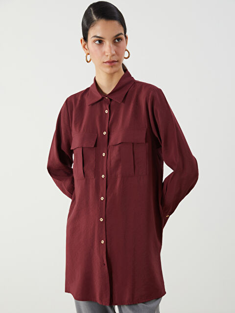 LCW Modest Modal Karışımlı Kadın Gömlek Tunik - S5FH73Z8-HRW