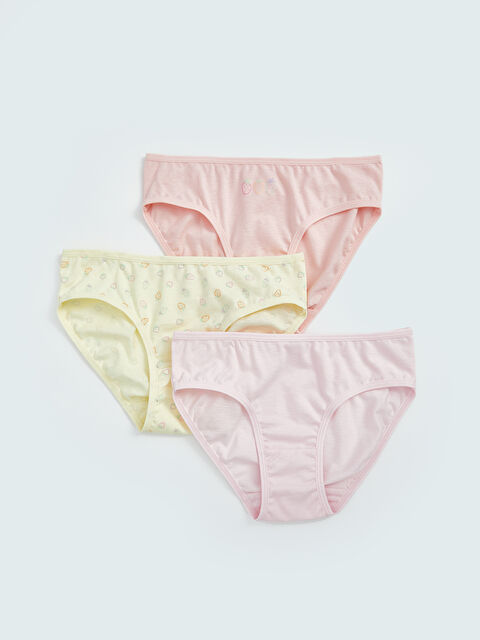 LCW Kids Beli Lastikli Kız Çocuk Külot 3'lü - S5FI73Z1-LUH