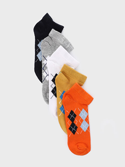 LCW Kids جوارب رياضية للأولاد منقوشة - عبوة من 5 قطع - S5FJ84Z4-K00