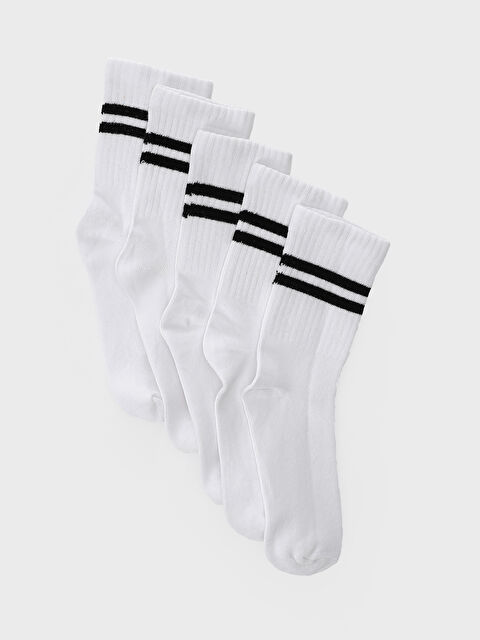 LCW Kids Striped Boys' Ankle Socks 5 Pack - S5FJ91Z4-K00