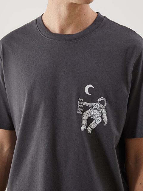 XSIDE Crew Neck Printed Jersey Men's T-Shirt - S5FL35Z8-VZ8 | LC