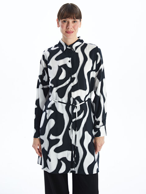 LCWAIKIKI Classic Desenli Kadın Gömlek Tunik - S5FM59Z8-LQJ