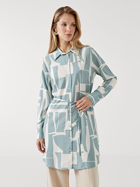 LCWAIKIKI Classic Desenli Kadın Gömlek Tunik - S5FM63Z8-LRR