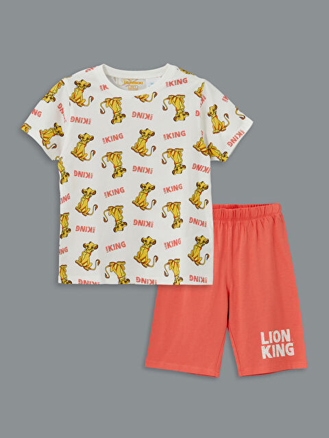 LCW Kids Aslan Kral Baskılı Erkek Çocuk Şortlu Pijama Takım - S5FM69Z1-LRA