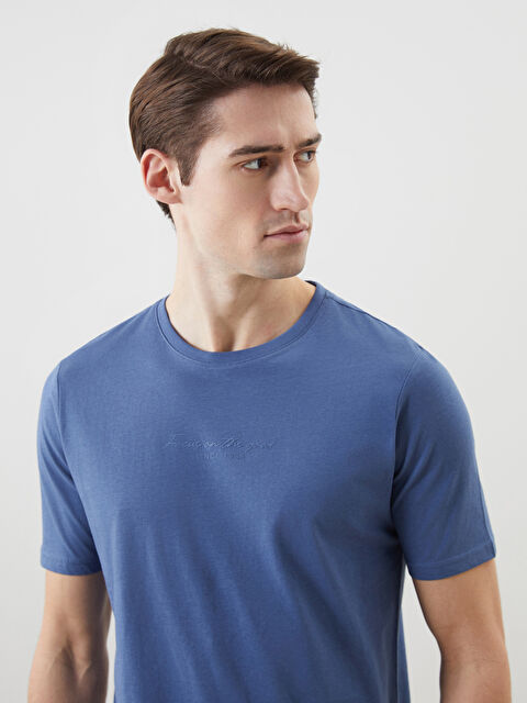 LCWAIKIKI Classic Crew Neck Printed Jersey Men's T-Shirt - S5FM87Z8-SXK