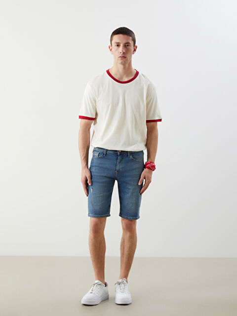 LCW Jeans Süper Skinny Fit Erkek Jean Şort - S5FN02Z8-H45