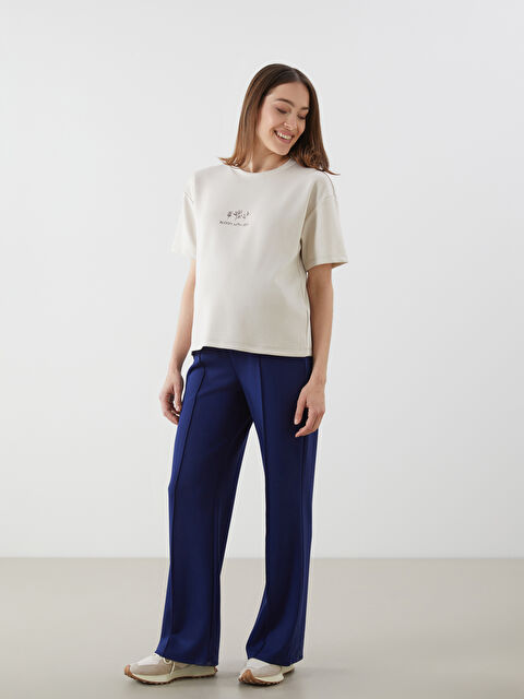 LCWAIKIKI Maternity Beli Lastikli Karın Panelli Hamile Eşofman Altı - S5FN08Z8-YDM