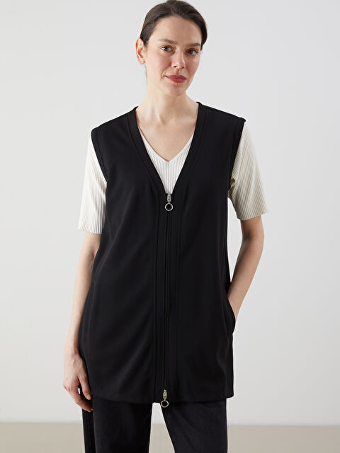 LCW Grace V Yaka Kadın Yelek - S5FO23Z8-CVL