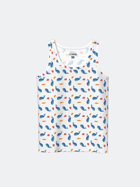 LCW Kids Bisiklet Yaka Baskılı Erkek Çocuk Atlet - S5FO52Z1-LU7