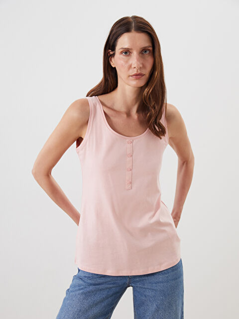 LCWAIKIKI Classic U Yaka Kadın Atlet - S5FP62Z8-FKR