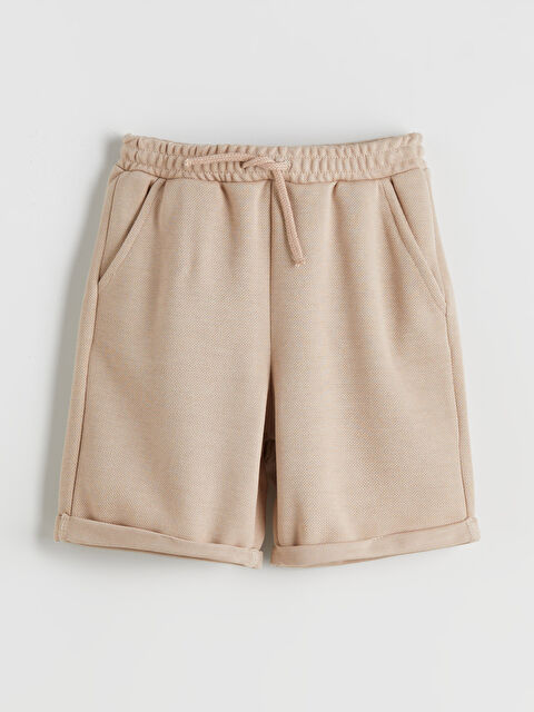 LCW Kids Beli Lastikli İnterlok Erkek Çocuk Şort - S5FQ04Z1-GYU