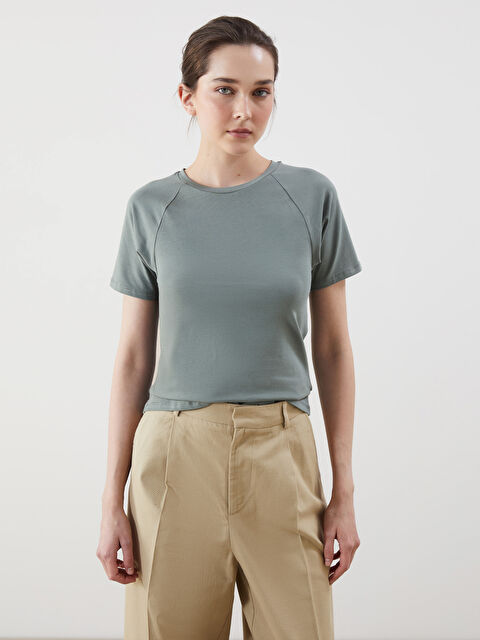 LCWAIKIKI Classic Bisiklet Yaka Kadın Body - S5FQ79Z8-GZA