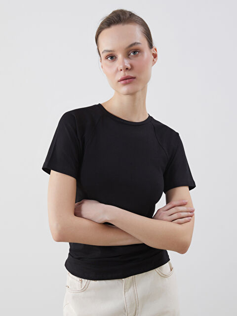 LCWAIKIKI Classic Bisiklet Yaka Kadın Body - S5FQ79Z8-CVL