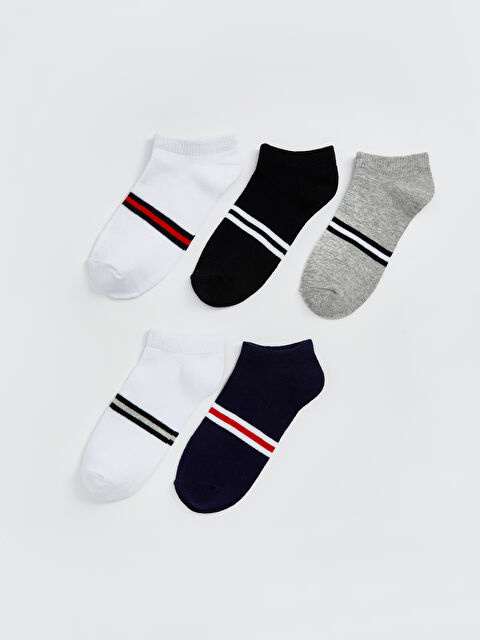 LCW Kids Çizgili Erkek Çocuk Patik Çorap 5'li - S5FR51Z4-K00