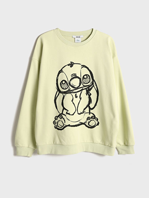 XSIDE Lilo & Stitch Printed Oversize Women's Sweatshirt - S5FR73Z8-FPQ
