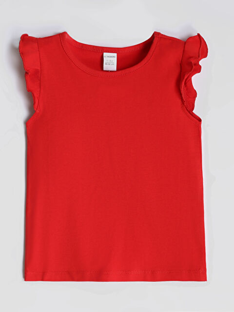 LCW baby Crew Neck Plain Girls' Tank Top - S5FR89Z1-HNK