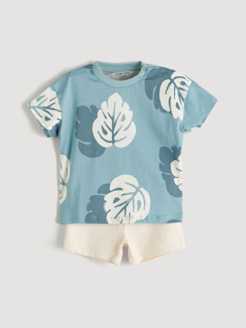 LCW baby Baskılı Erkek Bebek Şort ve Tişört - S5FS10Z1-LQP