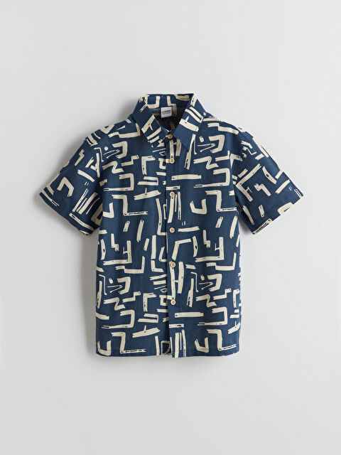 LCW Kids Keten Karışımlı Erkek Çocuk Gömlek - S5FS35Z4-LSJ