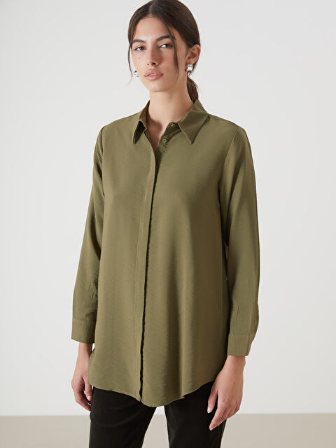 LCWAIKIKI Classic Loose Fit Kadın Gömlek Tunik - S5FU51Z8-VZ2