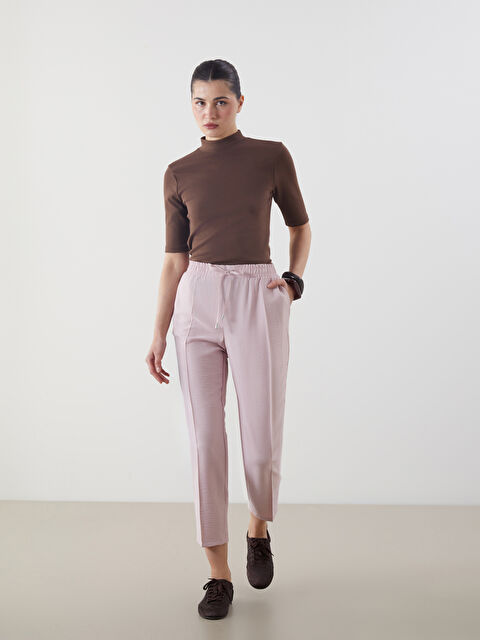 LCW Modest Beli Lastikli Havuç Kesim Kadın Pantolon - S5FU64Z8-CRC