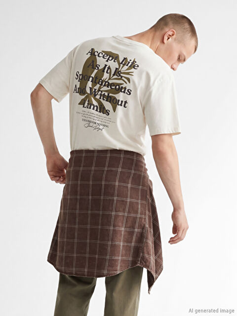 XSIDE Bisiklet Yaka Oversize Baskılı Erkek Tişört - S5FU76Z8-VJP