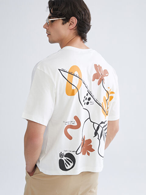 XSIDE Bisiklet Yaka Baskılı Penye Erkek Tişört - S5FV16Z8-R9J