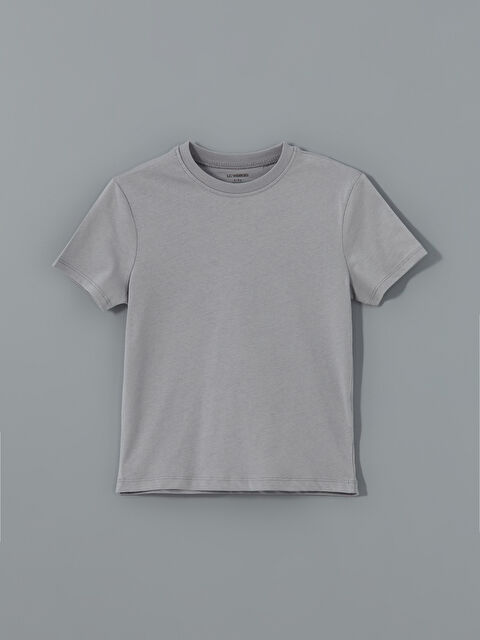 LCW Kids Bisiklet Yaka Basic Erkek Bebek Tişört - S5FY61Z1-GSE