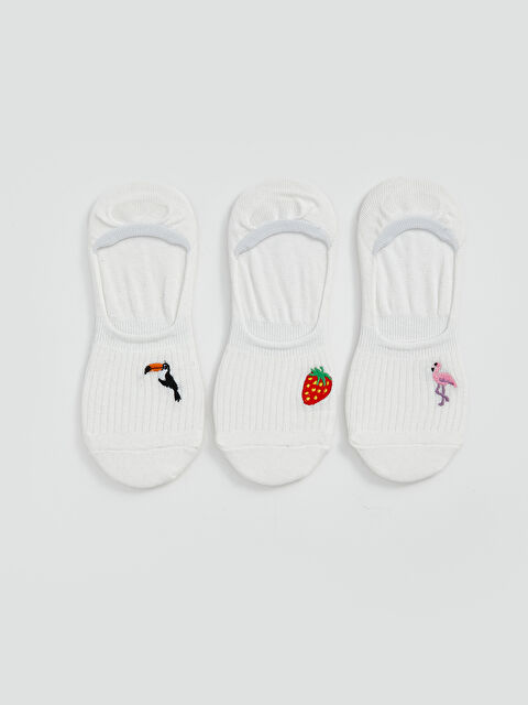 LCW DREAM Nakışlı Kadın Babet Çorap 3'lü - S5G005Z8-FFB