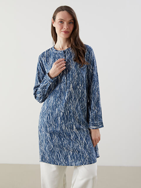 LCW Grace Hakim Yaka Desenli Kadın Tunik - S5G050Z8-LQK