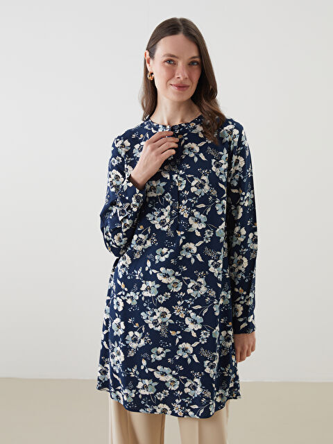 LCW Grace Hakim Yaka Desenli Kadın Tunik - S5G050Z8-LSH